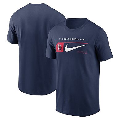 Men's Nike Navy St. Louis Cardinals Team Swoosh Lockup T-Shirt
