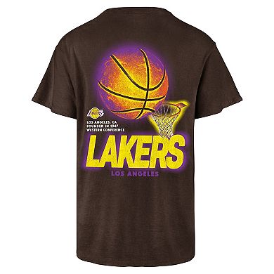 Men's '47 Brown Los Angeles Lakers Vintage Tubular Dagger Tradition Premium T-Shirt