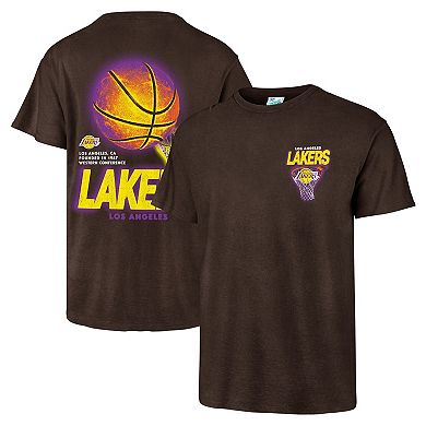 Men's '47 Brown Los Angeles Lakers Vintage Tubular Dagger Tradition Premium T-Shirt