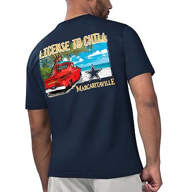 Men's Margaritaville Navy Dallas Cowboys Licensed to Chill T-Shirt