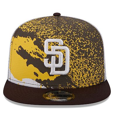 Men's New Era Brown San Diego Padres Court Sport 9FIFTY Snapback Hat