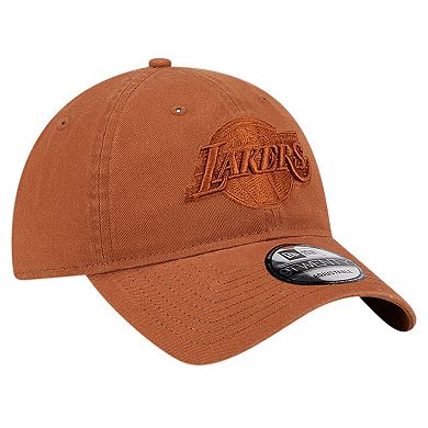 Men's New Era Brown Los Angeles Lakers Colorpack Tonal 9TWENTY Adjustable Hat