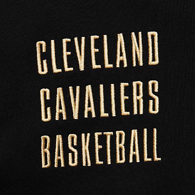 Men's Mitchell & Ness Black Cleveland Cavaliers  Team OG 2.0 Vintage Logo Fleece Pullover Hoodie