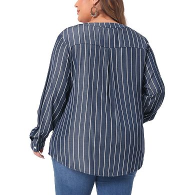 Plus Size Shirts For Women Long Sleeve Button Down Shirt Tops Blouse 2024