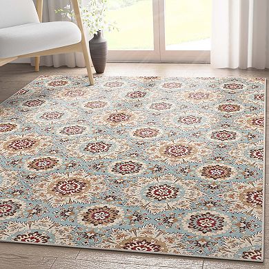 Well Woven Kings Court Victoria Blue Flat-Weave Area Rug