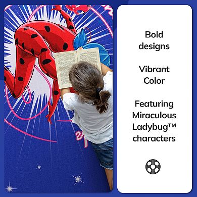 Well Woven Miraculous Ladybug The Power of Luck Kids Area Rug
