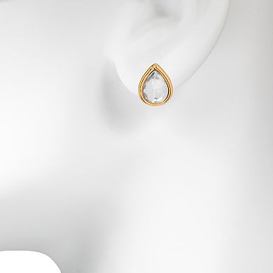 LC Lauren Conrad Gold Tone Pear Shape Stud Earrings