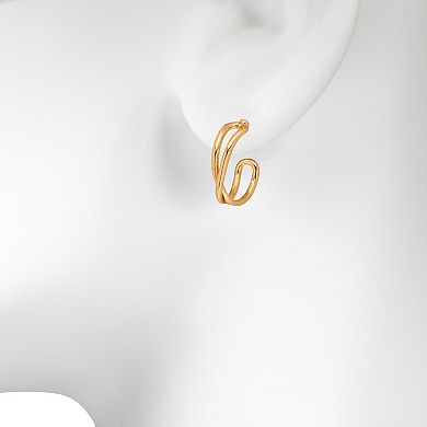LC Lauren Conrad Gold Tone Crystal Earrings 5 Pack