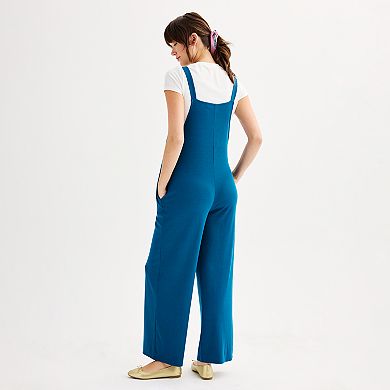 Juniors' Live To Be Spoiled Knit Jumpsuit With Tee