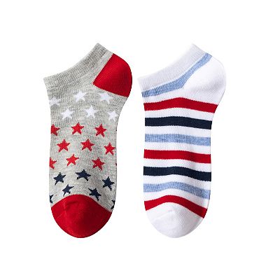 Women's 2-Pack Patriotic Low Cut Socks