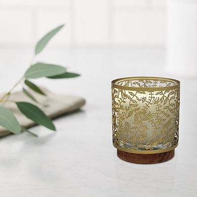 Sonoma Goods For Life® Gold Finish Metal Leaf Design Candleholder