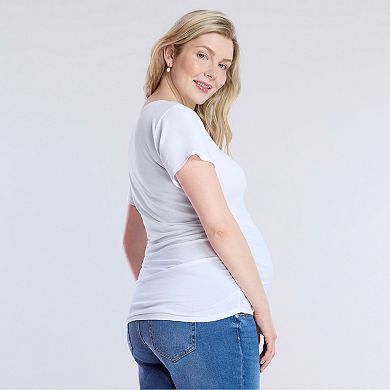 Maternity Motherhood?? Side Ruched V-Neck Tee