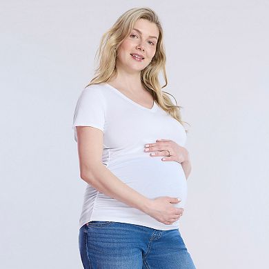 Maternity Motherhood?? Side Ruched V-Neck Tee