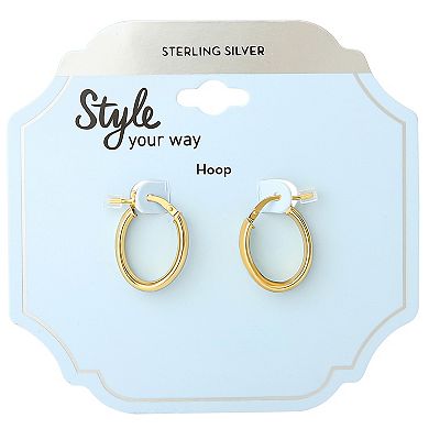Style Your Way Oval Hoop Earrings