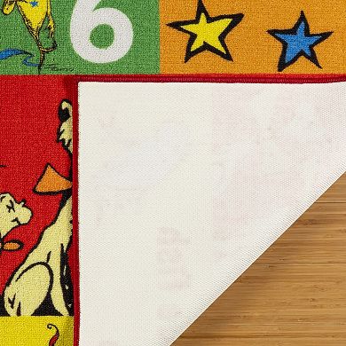 Dr. Seuss' One Fish, Two Fish, Red Fish, Blue Fish Counting Area Rug