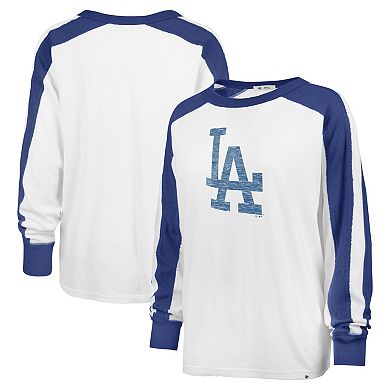 Women's '47 White Los Angeles Dodgers Premier Caribou Long Sleeve T-Shirt