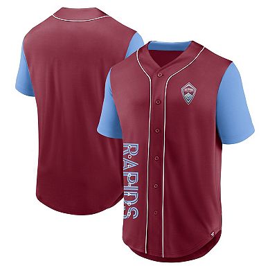 Men's Fanatics Branded Burgundy Colorado Rapids Balance Fashion Baseball Jersey