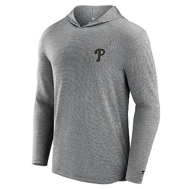 Men's Fanatics Signature Black Philadelphia Phillies Front Office Tech Lightweight Hoodie T-Shirt