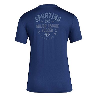 Women's adidas Navy Sporting Kansas City Local Stoic T-Shirt