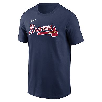 Men's Nike Ozzie Albies Navy Atlanta Braves Fuse Name & Number T-Shirt