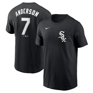 Men's Nike Tim Anderson Black Chicago White Sox Fuse Name & Number T-Shirt