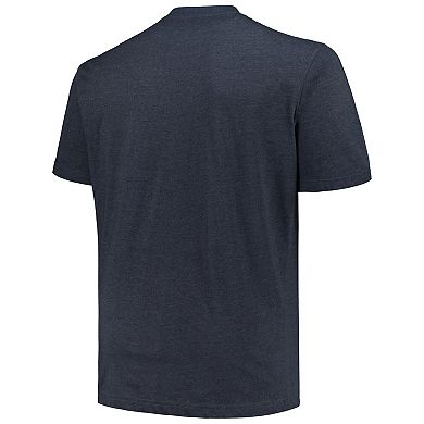 Men's Profile Heather Navy St. Louis Cardinals Big & Tall Weathered Logo T-Shirt