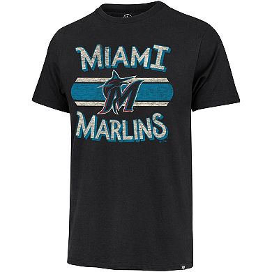 Men's '47 Black Miami Marlins Renew Franklin T-Shirt
