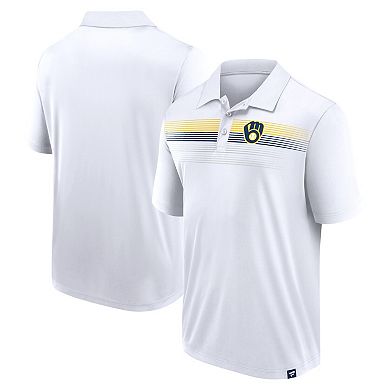 Men's Fanatics Branded White Milwaukee Brewers Victory For Us Interlock Polo