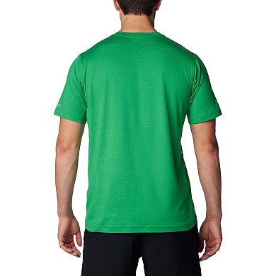Men's Columbia Green Notre Dame Fighting Irish Tech Trail Omni-Wick Pocket T-Shirt