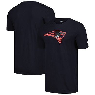 Men's New Era Navy New England Patriots Camo Logo T-Shirt