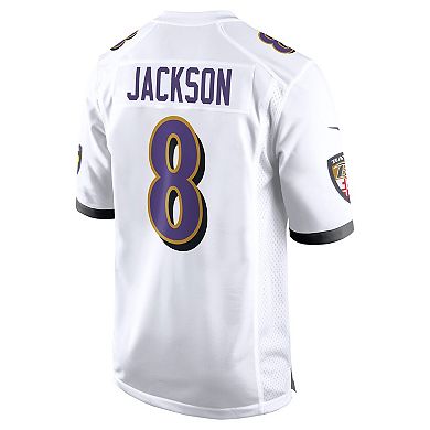 Men's Nike Lamar Jackson White Baltimore Ravens Game Jersey