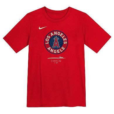 Preschool Nike Red Los Angeles Angels City Connect Large Logo T-Shirt