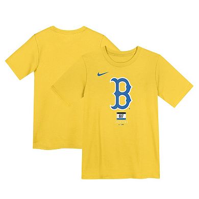Preschool Nike Gold Boston Red Sox City Connect Large Logo T-Shirt