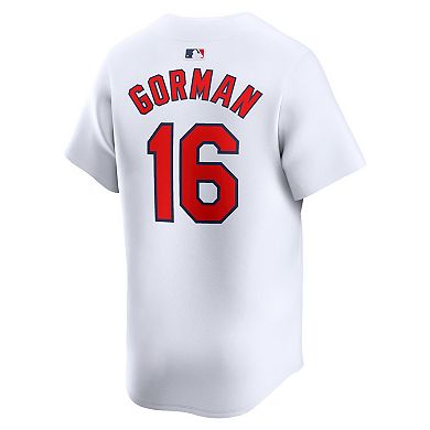 Men's Nike Nolan Gorman White St. Louis Cardinals Home Limited Player Jersey