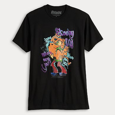Men's Scooby in Shaggy's Arms Graffiti Art Graphic Tee