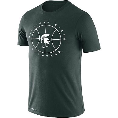 Men's Nike Green Michigan State Spartans Basketball Icon Legend Performance T-Shirt