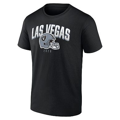 Men's Fanatics Branded Black/White Las Vegas Raiders Long and Short Sleeve Two-Pack T-Shirt