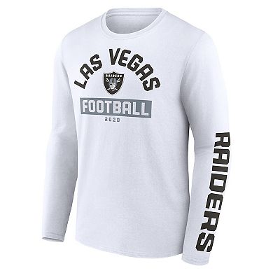 Men's Fanatics Branded Black/White Las Vegas Raiders Long and Short Sleeve Two-Pack T-Shirt