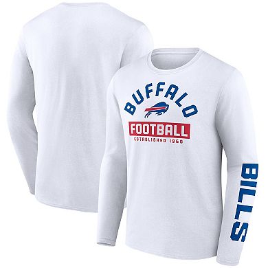Men's Fanatics Branded White Buffalo Bills Long Sleeve T-Shirt