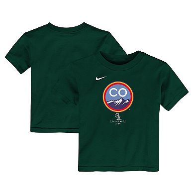 Toddler Nike Green Colorado Rockies City Connect Large Logo T-Shirt