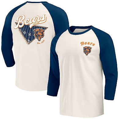 Men's Darius Rucker Collection by Fanatics Navy/White Chicago Bears Raglan 3/4 Sleeve T-Shirt