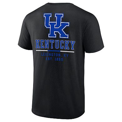 Men's Fanatics Branded Black Kentucky Wildcats Game Day 2-Hit T-Shirt