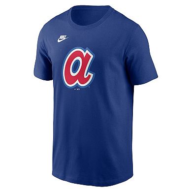 Men's Nike Royal Atlanta Braves Cooperstown Collection Team Logo T-Shirt