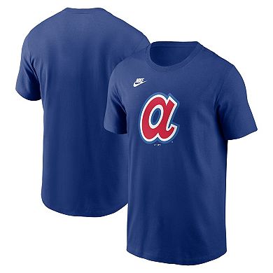 Men's Nike Royal Atlanta Braves Cooperstown Collection Team Logo T-Shirt