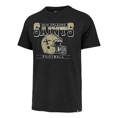 Men's '47 Black New Orleans Saints Time Lock Franklin T-Shirt