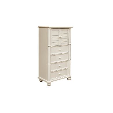 55" Beige 4-Drawer Wooden Bedroom Chest