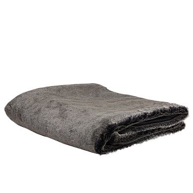 Charcoal Gray Contemporary Solid Plush Throw Blanket 50" x 60"