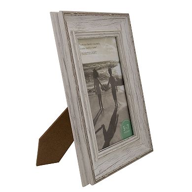 5" x 7" White Distressed Vintage Picture Frame Tabletop Decor