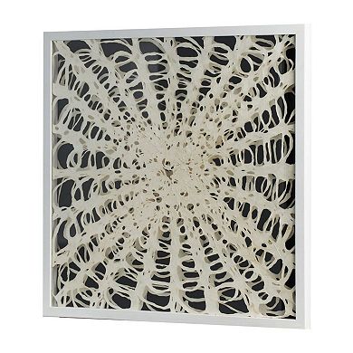 23.5" White and Black Framed Couture Wall Art