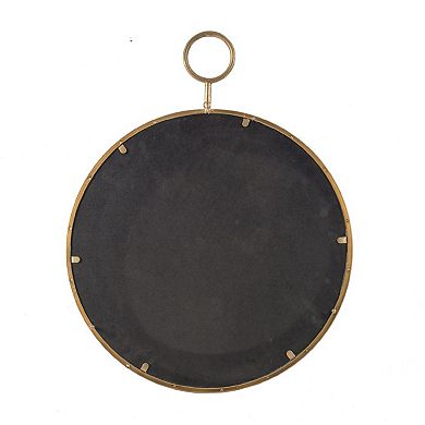 26" Gold Modern Style Framed Round Wall Mounted Mirror Decor